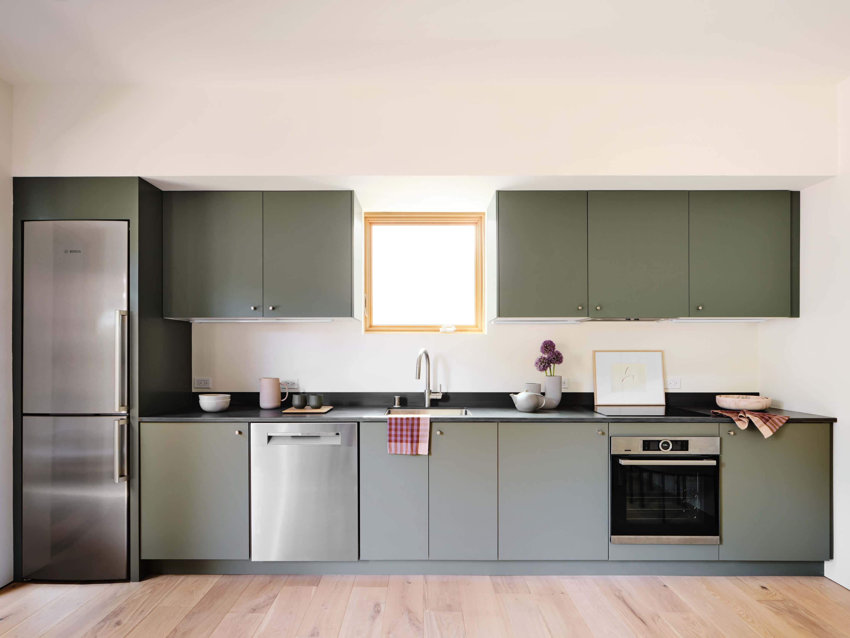 Interior view of a Type Five ADU kitchen